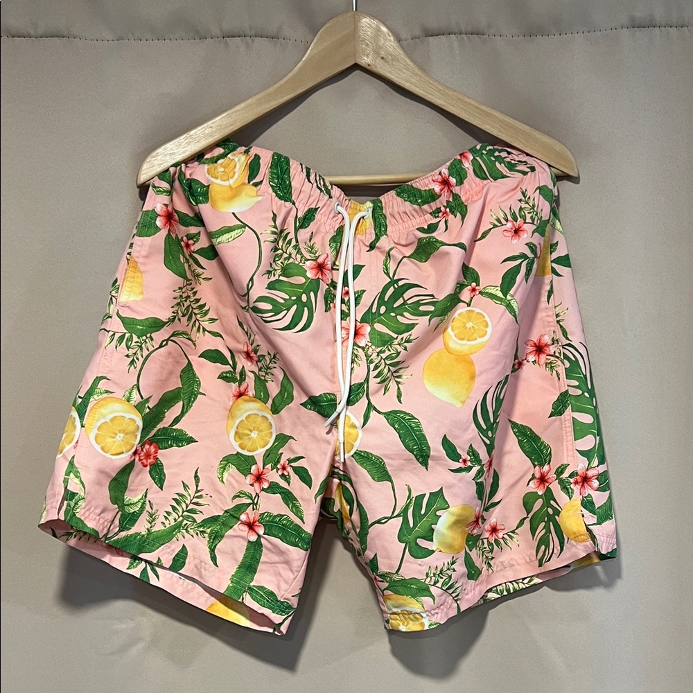 Floral Pink men’s swim shorts